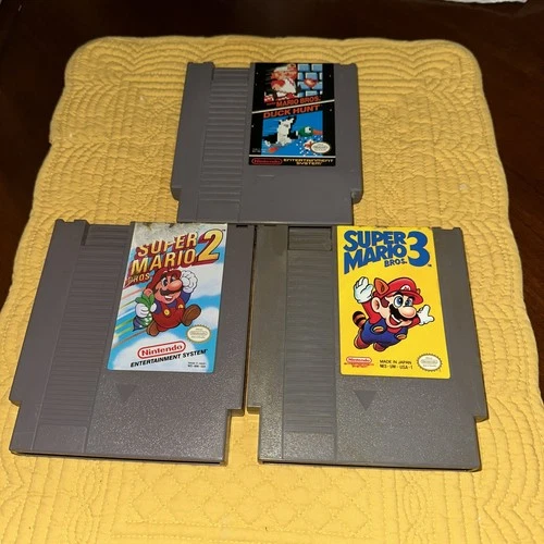 Super Mario Bros. Nintendo NES Mario 2 Mario 3 Lot Of (3) Tested Works
