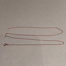 9ct 9k  375 Rose  Gold  Chain  18" 46cm 0.7mm  Necklace  0.77g IBB