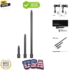 3/8-Inch Drive Wobble Impact Extension Bar Set, CrMo, 3-Piece