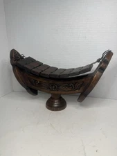 Thai Musical InstrumentsTeak Wood Xylophone Handicraft Carving Toy Collectibles