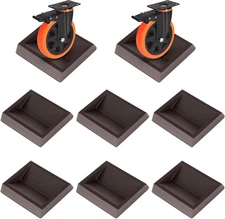8 Pack Bed Stoppers Furniture Caster Cups Wheel Stoppers to Prevent Sliding