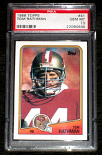 1988 Tom Rathman rookie #41 Topps PSA 10 San Francisco 49ers