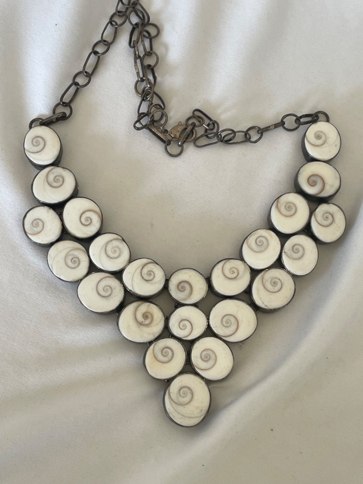 Handcrafted Statement SHIVA EYE SHELL Necklace - … - image 7