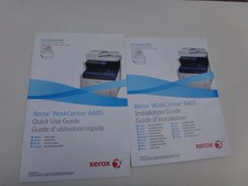 Xerox WorkCentre 6605 Quick Use Guide Installation Guide Set Paper Manual