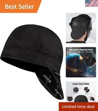 Reversible Welding Cap, 8 Panel Protective Welders Cap, 10 oz Fireproof Cotto...