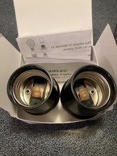 Light Sensor Socket 2 Pack Auto On Off Dusk to Dawn E26 E27 Adapter Black NEW