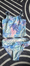 Lilly Pulitzer Girls Two Piece Tankini Swimsuit Size 7 EUC 