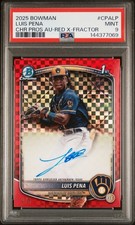 2025 Bowman - Chrome Prospect Autographs Luis Pena #CPA-LP Red X-Fractor /5 (AU,