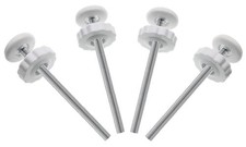 4Pcs Universal Baby Gate Threaded Spindle Rod, M8 Medium 12cm x 20cm , White