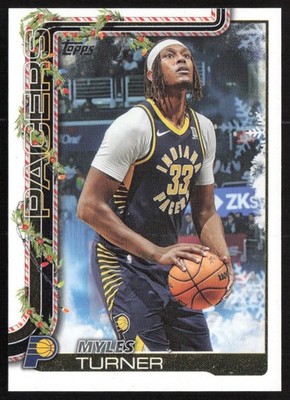 1/10シリ　ダイヤ付　MYLES TURNER 2025-26 Topps Holiday Base Myles Turner Indiana Pacers #H40 | eBay