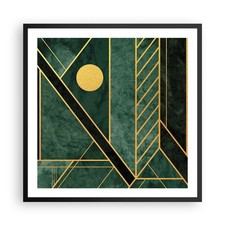 Poster 60x60cm Verde Pezzo Geometrico Stampe Immagini Quadri Moderni Murale