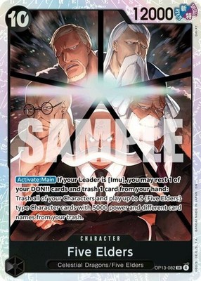NM-Mint, English One Piece Five Elders - OP13-082 - SR - Foil Carrying on His Wi