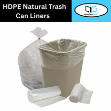 250 - 500 Natural 40"x48" HDPE 0.63 Mil Trash Can Liner Garbage Bag 40 45 Gallon