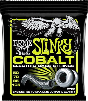 Ernie Ball Regular Slinky Cobalt Bass Guitar Strings, 50-105 Gauge (P02732)