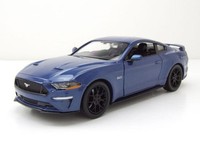 Ford Mustang Gt 2018 Blau Metallic Modellauto 1:24 Motormax