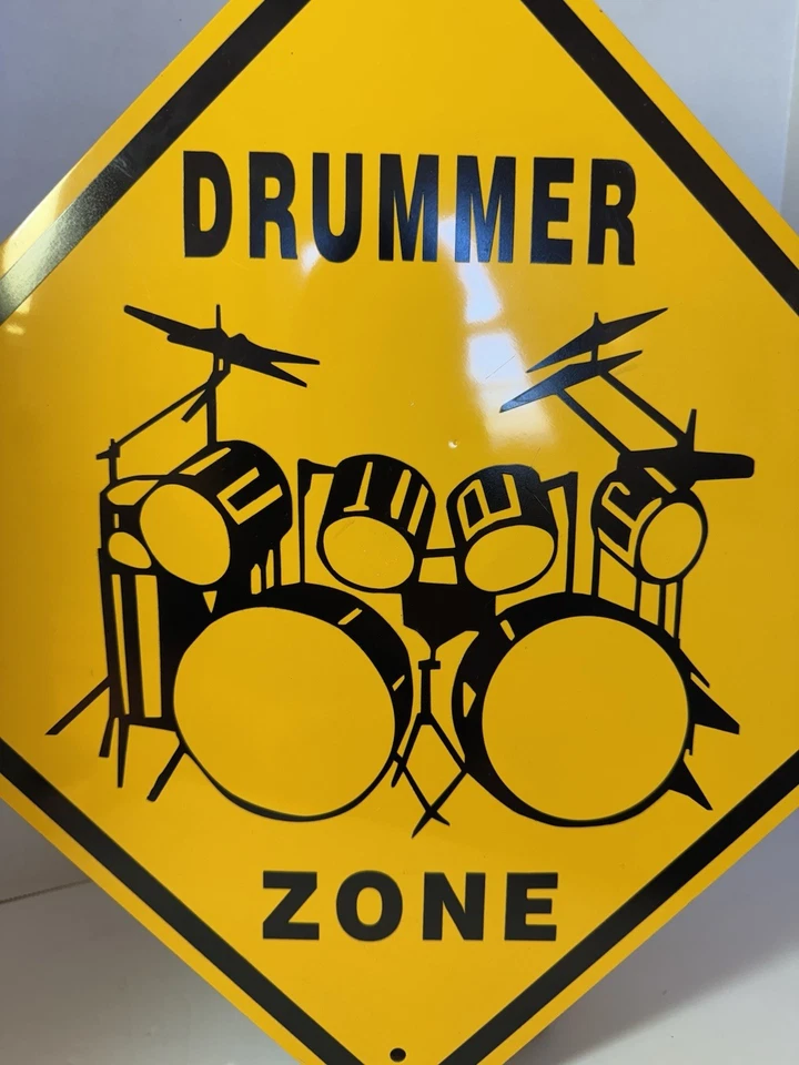 Aluminum Crossing Sign Drummer Zone Cross Xing Style A Diamond Street Signal - image 2 of 4
