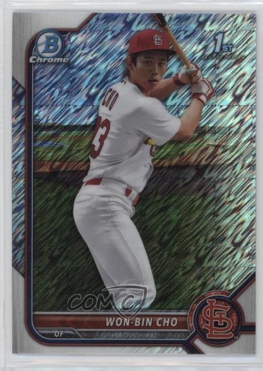 2022 Bowman Chrome Prospects Shimmer Refractor Won-Bin Cho #BCP-154 1a7o