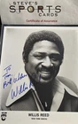 Willis Reed Knicks HOF Signed 8x10 Photograph w/ COA & Top Loader