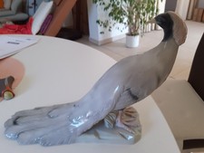 Jugendstil Galluba & Hoffmann Porzellanfigur Pfau Hahn Vogel ca,30cm