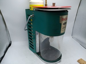 Vintage BernzOmatic TX-750 Dual Beam Propane Lantern Teal & Red Camping WORKS!