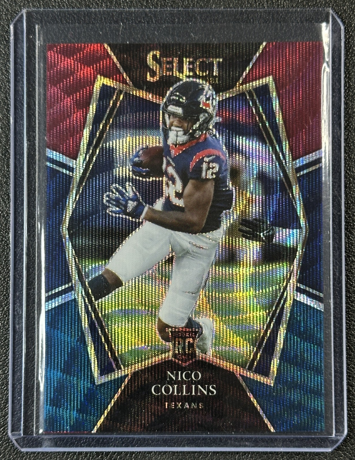 NICO COLLINS 2021 PANINI SELECT #169 TRI-COLOR PRIZM RC PREMIER LEVEL 164/199