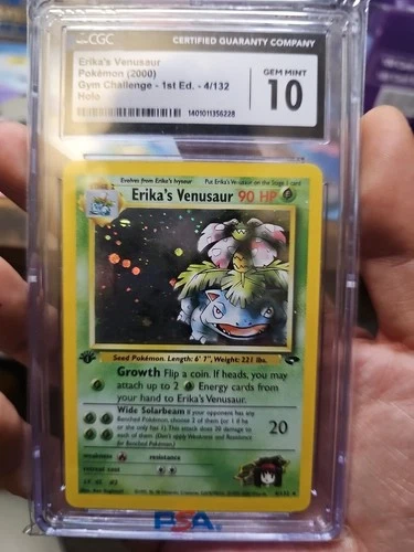 Pokemon Erika's Venusaur Holo Rare 1st Edition Gym Challenge 4/132 CGC 10