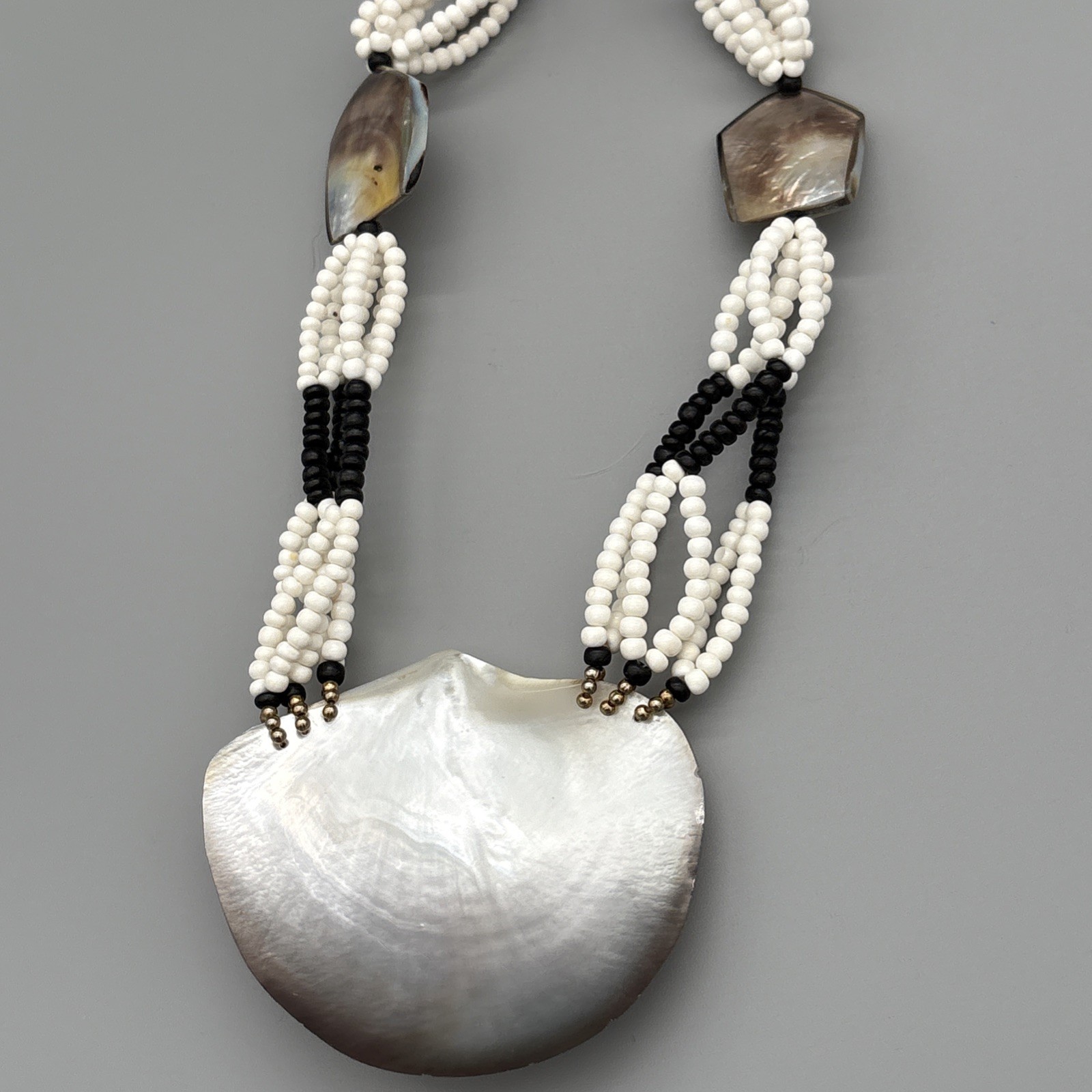 Abalone Shell Gemstone Handmade Big Statement Nec… - image 14