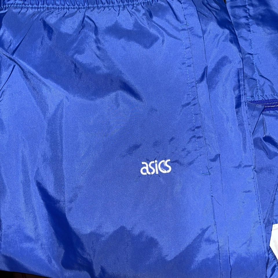 ASICS винтажный трек костюм синий мужской размер большой ** красный DESC ** - Изображение 2 из 4