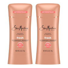 Antiperspirant Deodorant Stick Fresh Coconut  Hibiscus 2 Count for 48HR Sweat 