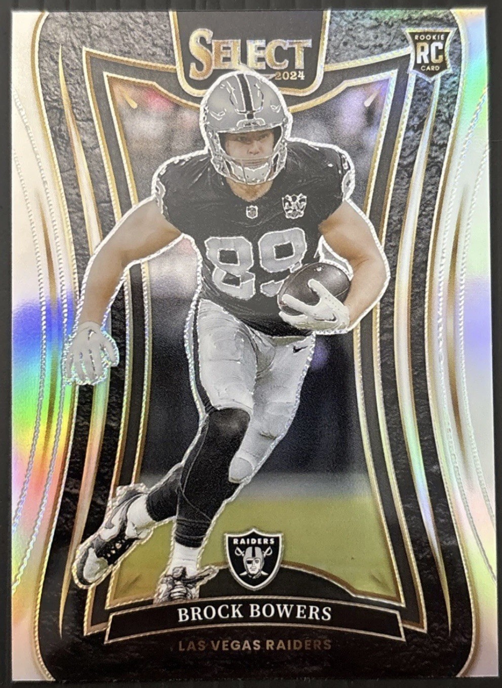 2024 Panini Select Raiders Brock Bowers Suite Level Silver Prizm Rookie RC #383