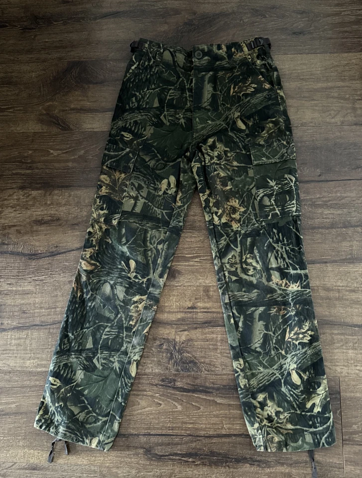 Cabelas Advantage Seclusion 3D Camo Camouflage Hunting Cargo Pants Kids Size 12 - Image 2 of 4