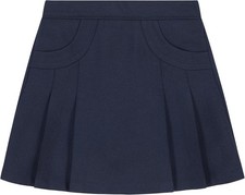 Nautica Girls' School Uniform Pleated Pull-on Scooter Skirt with