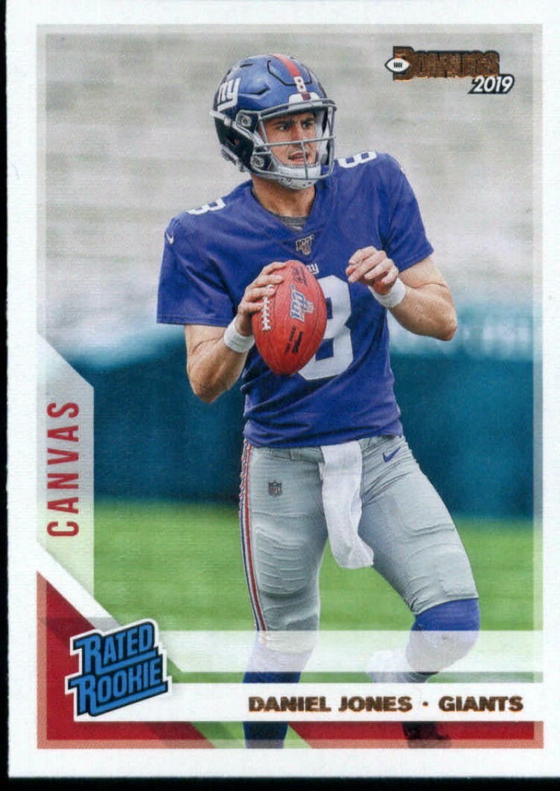 2019 Daniel Jones Donruss Rated Rookie CANVAS PARALLEL Rookie Card #304