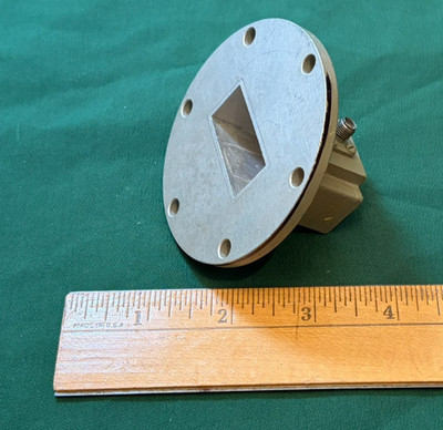 WR-137 to SMA (F) Waveguide to Coaxial Adapter Circular Flange, 5.38 - 8.17G