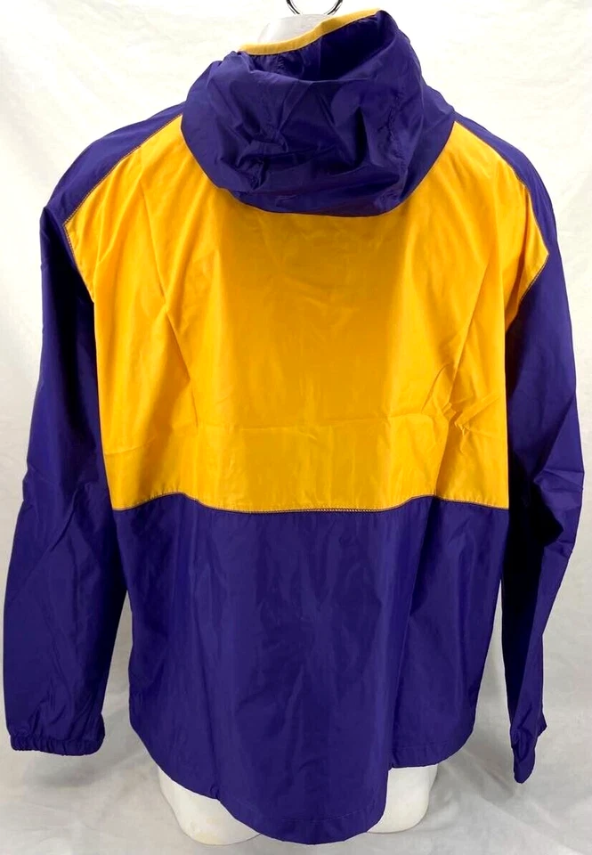 NUEVO Cortavientos Columbia Flash Forward Púrpura Amarillo LS Con Capucha Cremallera Completa Para Hombre XL Foto 2 de 4