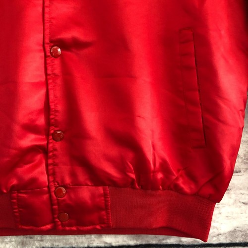 Sneak Gallery Chicago Bulls 96 Jacket Mens M Red Satin Bomber Snap Button New - Picture 6 of 16