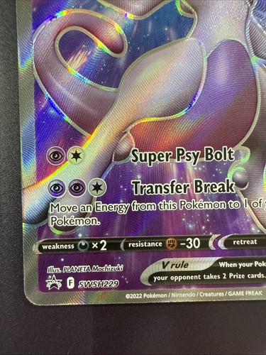 Mewtwo V SWSH229 SWSH: Sword & Shield Promo Cards Holo - Picture 2 of 10