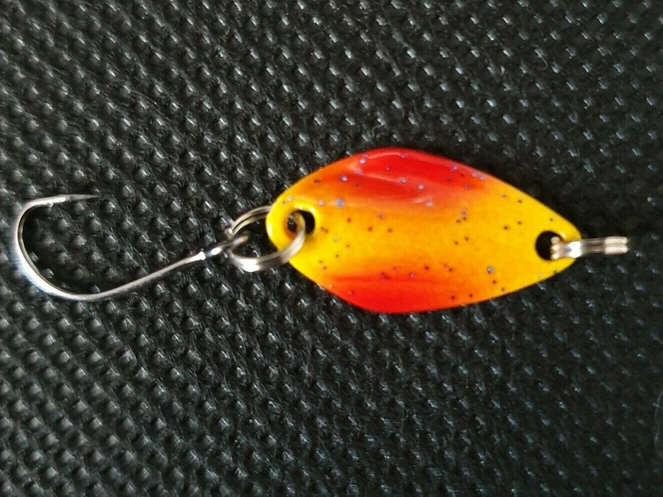 6x 1,2 g Mini Japanblinker + 5 Snaps Forellenblinker Trout Spoon Set Angelköder - Bild 4 von 4