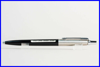 Parker Jotter Ballpoint Pen Black and Steel / Carl Zeiss Jena Advertising Window