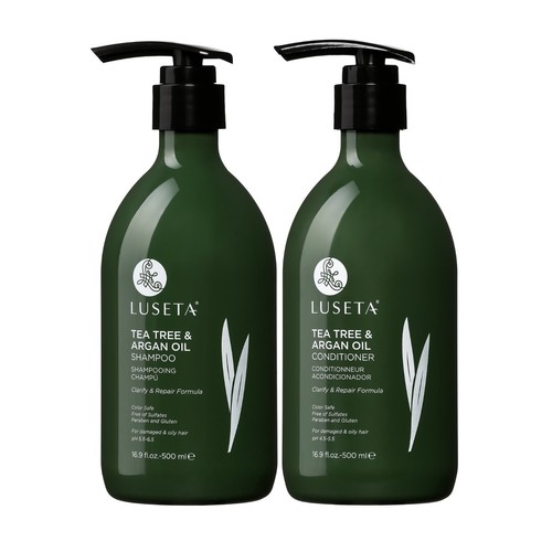 Luseta Tea Tree and Argan Oil Shampoo and Conditioner Set (2 x 16.9 oz.) - 第 1/7 張圖片