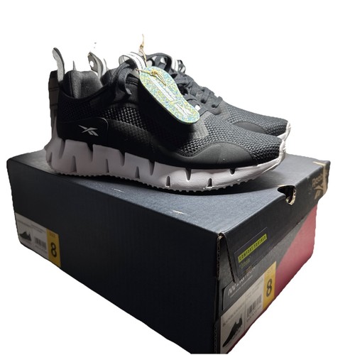 Reebok Zig Dynamica Women's Sneakers, Black/White, Size 8 (100208880) With Box