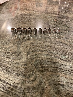 Snap On 110tmy 10 pc 1/4 drive 6 point shallow socket set | eBay