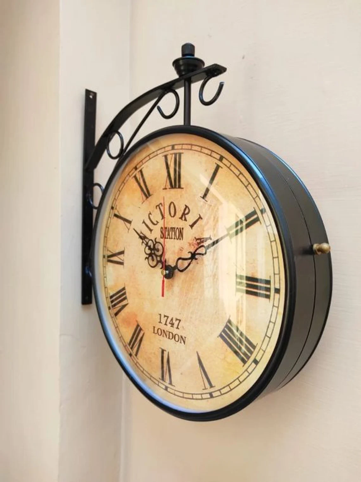 Victoria Station Clock 1747 Double Sided Clock Railway Station Wall