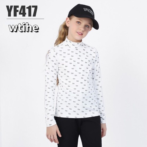 Girls Shirt Long Sleeve Golf Clothing Keep Warm Outdoor Sports Bottoming-Shirt - Picture 13 of 14