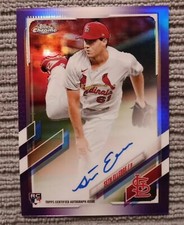 2021 Topps Chrome - Rookie Autographs Purple Refractor #RA-SEL Seth Elledge /250