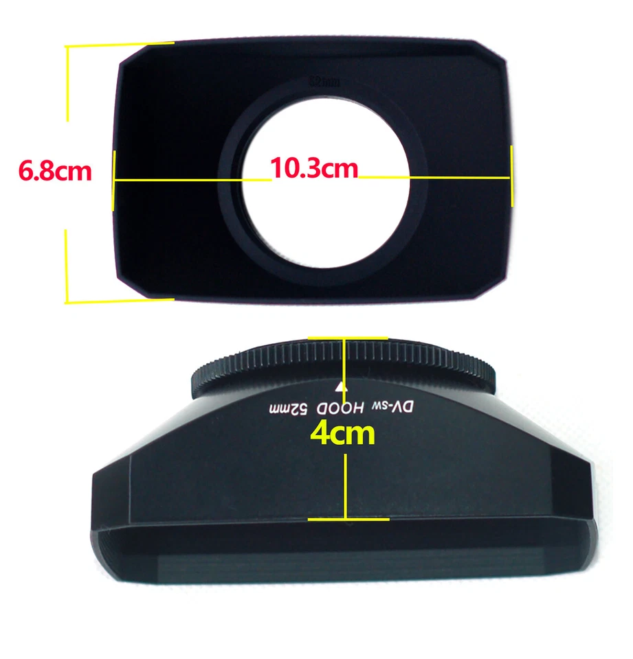 52mm 16:9 Wide Angle Lens Hood for Sony FDR-AX33 Camcorder - Image 4 of 4