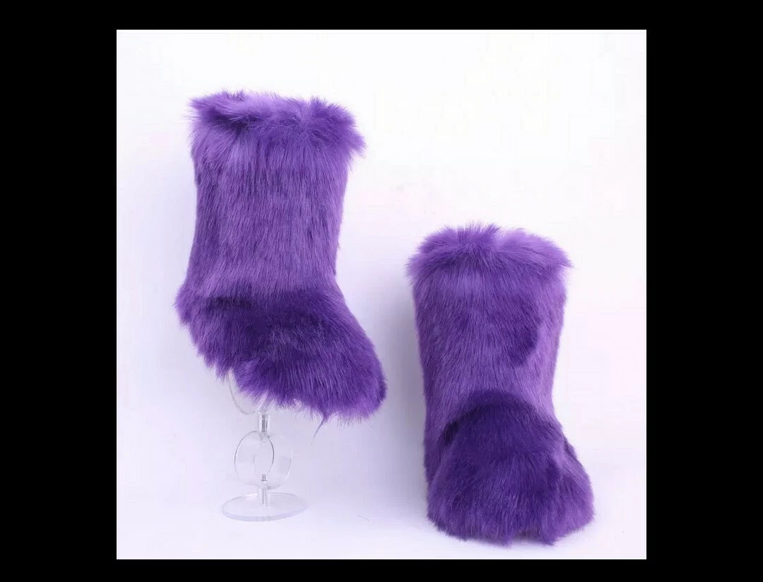 Faux fur outlet boots