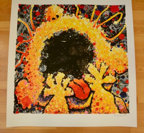 Tom Everhart " BLACK VELVET SCREAM " SNOOPY S/N "PEANUTS" Lithograph w/COA