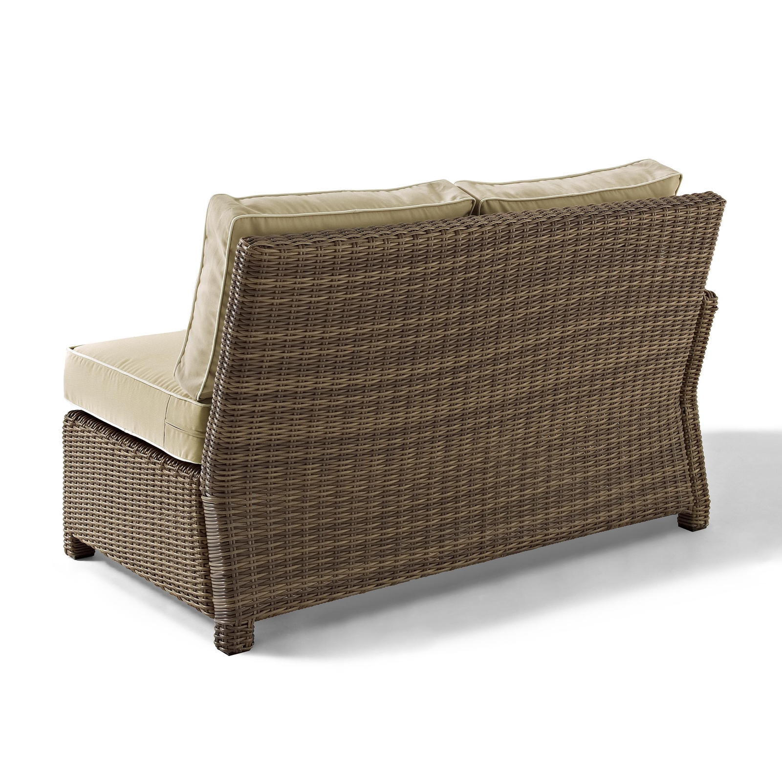 Crosley Bradenton Outdoor Wicker Sectional Left Corner Loveseat Sand
