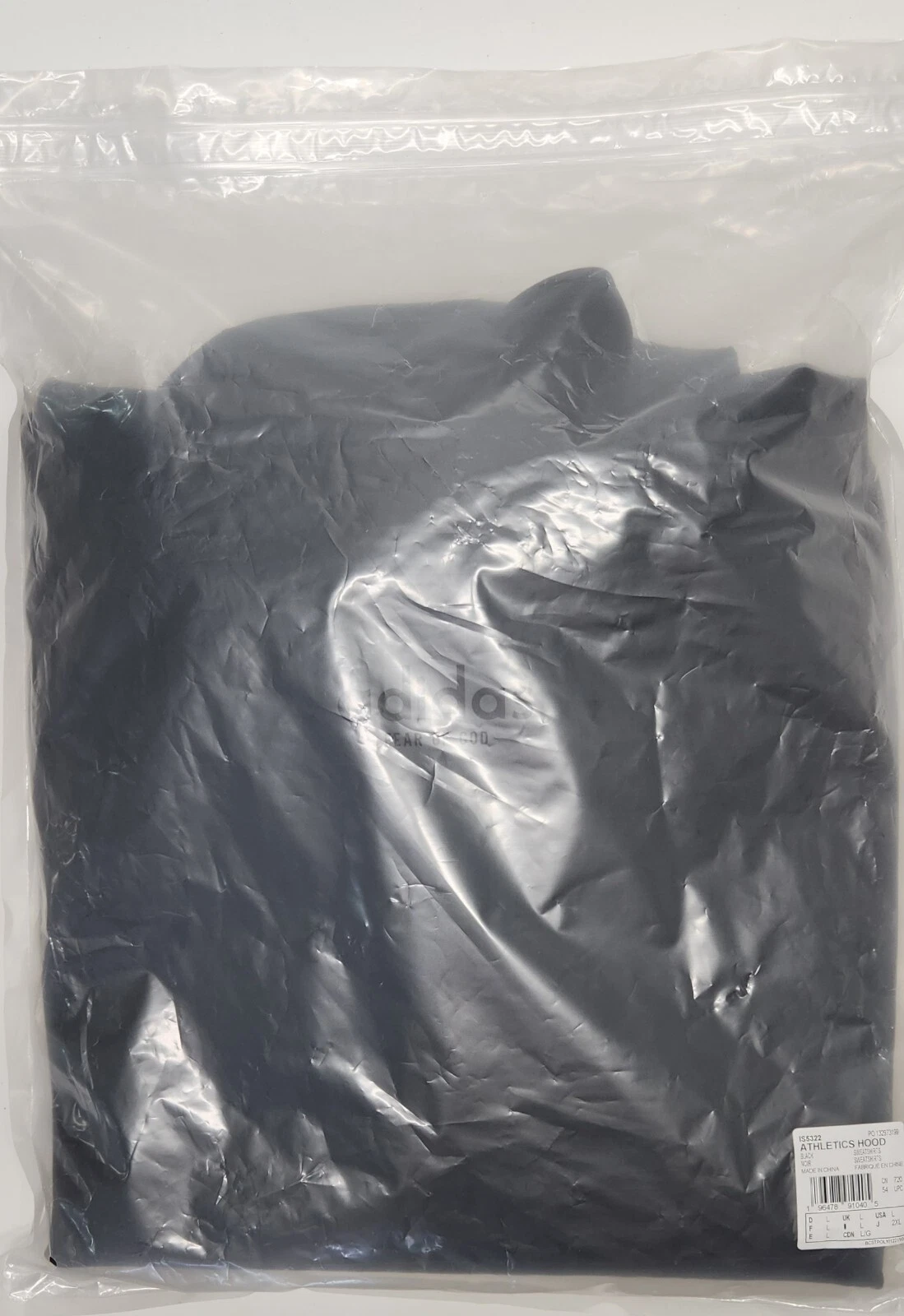 Felpa con cappuccio Adidas Fear of God Athletics Pelle scamosciata Nero Uomo Large IS5322